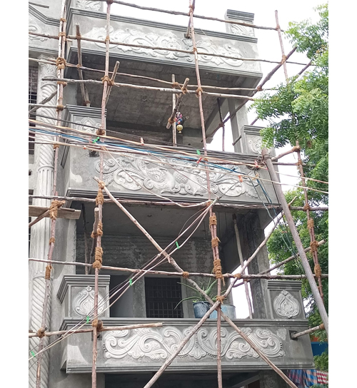 Building Cement Elevation Work in Chennai,Building Cement Artist Work in Chennai,Building Cement Design Work in Chennai,Temple and Pillar Border Work in Chennai